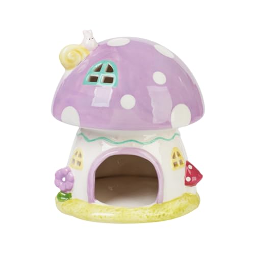 XVVXハムスター ハウス 陶器 ハムスター 家 隠れ家 セラミック かわいいハウス 耐久性 涼感 快適 小動物用ハウス 四季を通じて適しています ハムスター 快適、小動物、すべての季節に適しています、 (B)