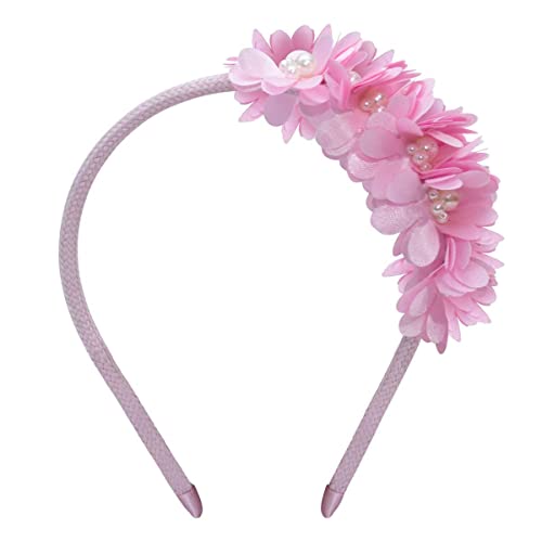 Tiara Arco para Cabelo Popidi Feminina Menina Flor 18.01 (Unico, Rosa)