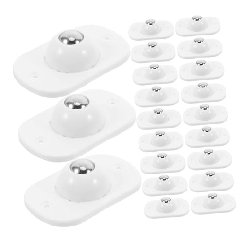 Roulettes pour meubles autocollantes billes auto-adhésives blanches x52