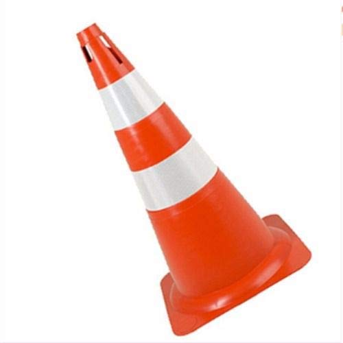 Kit 2 Cone Sinalização Rígido Plt 50cm De Trânsito