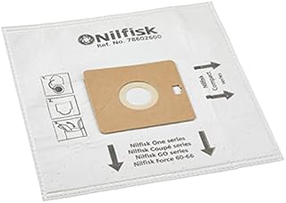 Nilfisk-Alto 5715492040636 Coupe/Go and Compact Series Original Dust Bags and Pre-Motor Plus 5 Filter, Cotton, White