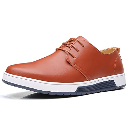 XIPAI Mens Casual Shoes Comfortable Fashion Dress Sneakers Brown US 8