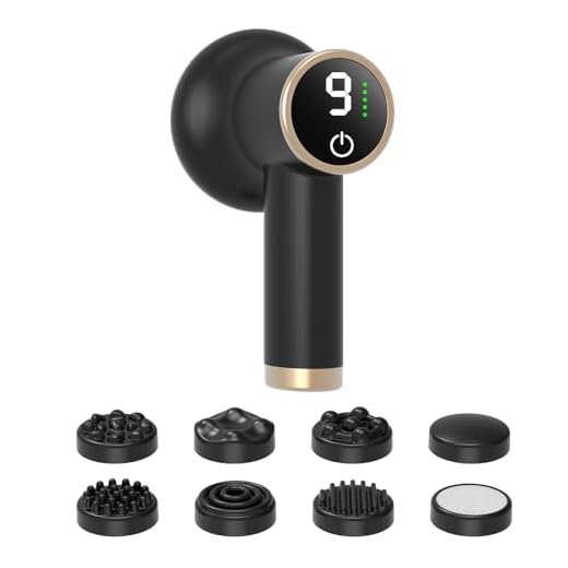 Masajeador Reductor y Anticelulítico Eléctrico, Masajeador Corporal de 9 Velocidades con Batería de Larga Duración, 8 Cabezales Intercambiables, Tonifica y Reduce Grasa en Brazos, Piernas, Negro