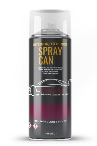 Xtremeauto Spray Paint Finish For Indoor And Outdoor Use Garden Cars Home Kitchen Bathroom Furniture Art Craft Bikes Radiators Metal Wood Plastic Glass UPVC Stone PVC RAL 4004 Claret violet