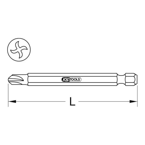 Embouts KS Tools Embout 14" longueur 75 mm Torq Set lot de 5 #6. Torq - vue 4
