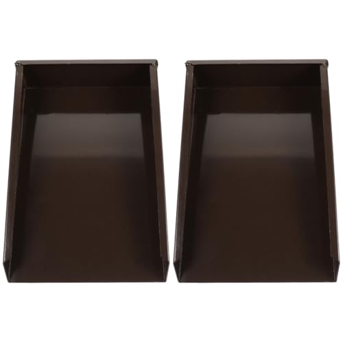 Housoutil 2 Pcs Water Dustpan Outdoor Metal Decor Lawn Decorations Outdoor Outside House Decor Gutter Splashpan Decorative Rain Gutter Splashpan Gutter Garden Spouting Accessory Gutter Block