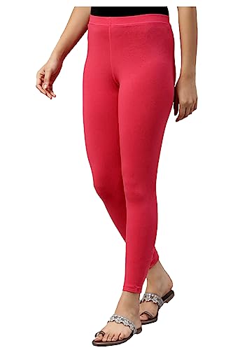 Image of H2 Women's Ankle Length Stretchable Cotton Leggings - Soft Stretch for Casual and Yoga