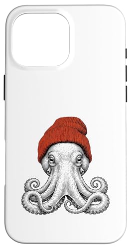 Funny Octopus Sea Animal Beanie Ocean Lover �X�}�z�P�[�X iPhone 16 Pro Max �p