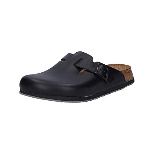 BIRKENSTOCK Superlauf-Arbeitsschuh Naturleder Schwarz Größe 38 - Normales Fußbett, Boston