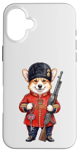 Welsh Corgi Dog Tee London Guard of the King England Flag �X�}�z�P�[�X iPhone 16 Plus �p