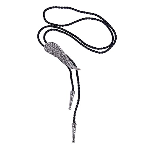 Cravate bolo homme en cuir fait main, accessoire costume cowboy ailes
