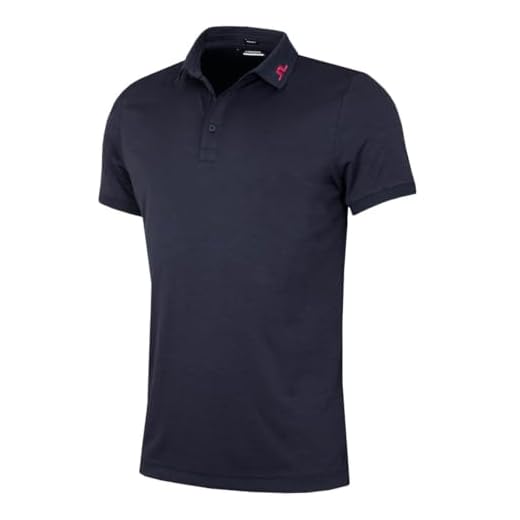 J.Lindeberg Men's KV Regular Fit 4-Way Stretch Polo Shirt - Navy Melange - XXL