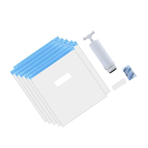 IMIKEYA Reusable Vacuum Storage Bag Set for 3d Printer Consumables, Pp Material with Hand Pump and Sealing Clip Compress