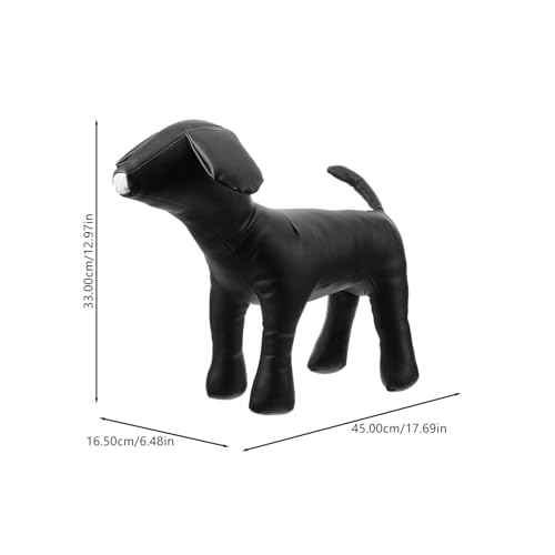 MERRYHAPY Hundeschaufensterpuppe aus Flexiblem Pu Leder Stehendes Hunde Ausstellungsmodellm Freistehende Haustier Kleiderpräsentation für Kleine Hunde