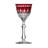 Hergestellt von Ajka Crystal Ajka Majesty Likörglas mit rubinrotem Bleikristall, 85 ml, Einzeleinheit