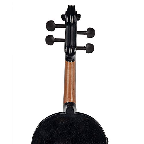 4/4 Full-Size Violino Elettrico in Legno Massello - Accessori Alta Qualità, Nero