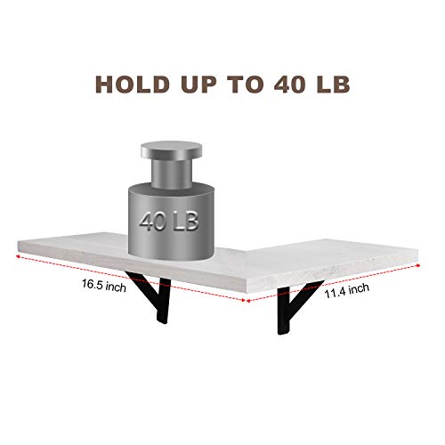 Olakee Corner Wall Shelves Rustic Wood Corner Floating Shelves For Bedroom Living Room Bathroom Kitchen Set Of 2 White #TOP5