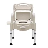 HAPPCUCOE Bedside Commodes Chair,Portable Toilet Chair with Armrests and Tissue Holder, Height Adjustable Commode Toilet for Home Use,Up to 551.16 Lbs