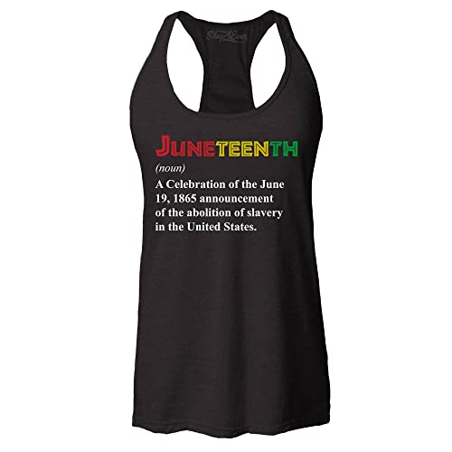 shop4ever Juneteenth Definition June 19th 1865 Women's Racerback Tank Top Medium Heather Black