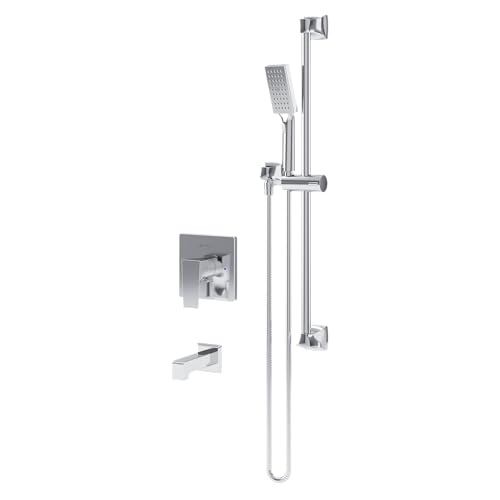 Symmons Verity Tub and Hand Shower Trim with VersaFlex Integral Diverter in Polished Chrome by Symmons - Used condition