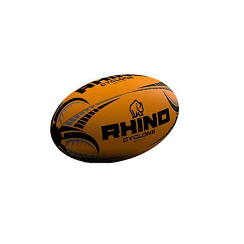 Rhino Rrb0985, Cyclone-Palla Da Rugby Unisex, Arancione Fluo, 5