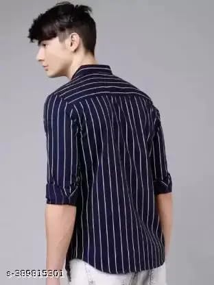 Image of Men's Cotton Casual Shirt, Brown, Full Sleeves, Regular Fit