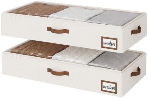 StorageWorks 6 Inch Low Profile Under Bed Storage Containers with...