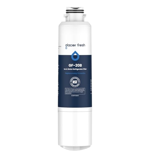 Image of GLACIER FRESH Compatible with Samsung DA29-00020B Refrigerator Water Filter, DA29-00020A /B, DA29-00020B-1, HAF-CIN /EXP, 46-9101, RF4267HARS For French Door Fridge Kitchen (Pack of 1)