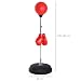 Imagen de HOMCOM Saco de Boxeo de Pie Punching Ball con Guantes 126-144 cm Rojo