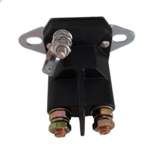 Solenoide de arranque de 12V con 3 terminales y montaje inferior universal para cortacésped 4