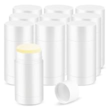 10 Pcs Empty Deodorant Containers Bottom Fill Deodorant Bottles Refillable DIY Deodorant Tubes Lip Balm Tubes white, 75ml/2.5oz