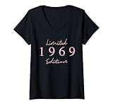 Mujer Edición Limitada 1969 Cumpleaños 1969 Nacido 1969 Vintage Camiseta Cuello V
