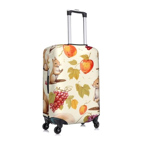 Squirrel Grape Berries Luggage covers for Suitcase Fall Maple Leaves Travel Luggage Cover Suitcase Protector Washable Suitcase Cover Anti Scratch Dirt Covers Fit 29-32 inch3