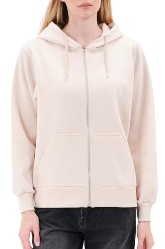 Smith & Solo Hoodie Damen Reißverschluss – Sweatjacke mit Kapuze, Kapuzenpullover, Kapuzenjacke Zippper Herbst Winter (Rosa M)