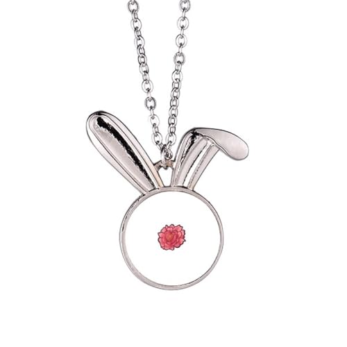 Collier lapin et pivoine le cadeau romantique ideal