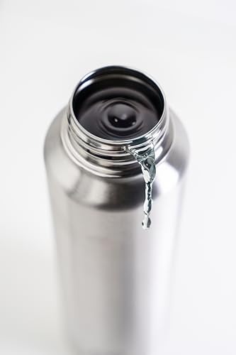 Image of Stainless Steel Water Bottle 1 litre | Food grade SS - 304 (BIS certified) | Water bottle for Office, Home, Kids and Outdoors | Light, Durable and Leak-proof | Single Wall (1)