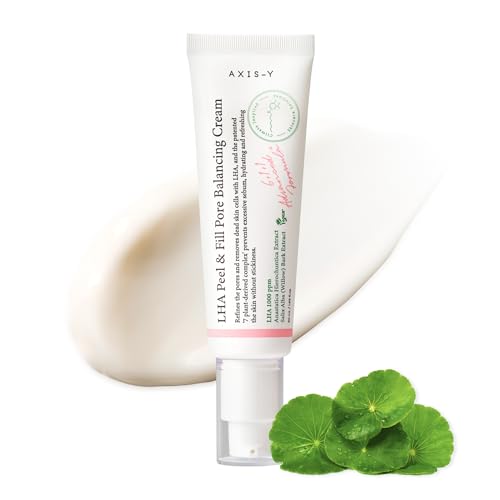 AXIS-Y LHA Peel & Fill Pore Balancing Cream - Blackhead Remover & Pore Minimizer for Face - Vegan Korean Skin Care Face Moisturizer Cream for All Skin Types