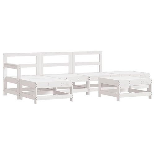 Salon de jardin modulable résistant aux intempéries blanc