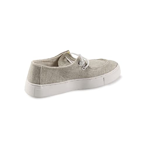 Image of Women's Canvas Low Top Fashion Sneakers Slip On Loafer Shoes Casual Flat Comfortable Walking Shoes (Beige,8)