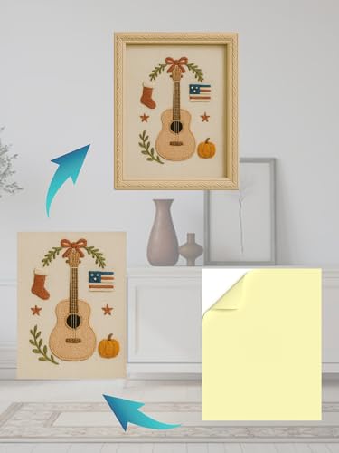 Image of Upgraded 4 Pack Self Stick Mounting Board 2mm Thick, Acid Free 11 X 14 inch Sticky Board for Cross Stitch, Self Adhesive Photo Backing Supplies for Framing Picture Embroidery Needlework Craft