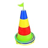 Jouet de jeu d'entraînement d'agilité : léger et portable, adapté aux jeux de fête en intérieur ou en extérieur, jouet de jeu de lancer d'anneaux