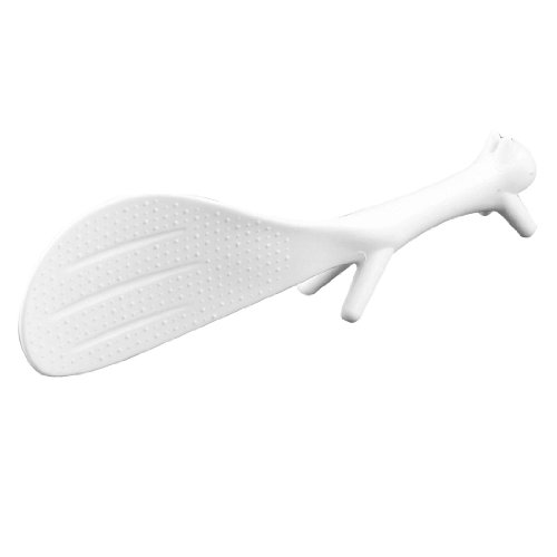 uxcell Plastic Squirrel Design Non-stick Rice Spoon Scoop 21cm Length White