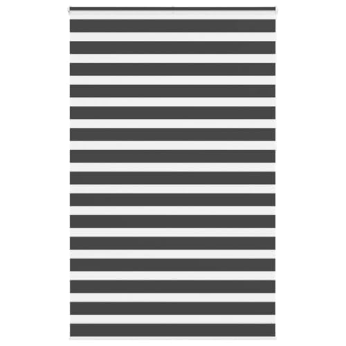 Estor Cebra Negro Persiana Cebra: Privacidad, Control Solar y Montaje Versátil para Interiores 150x230 cm Tejido Ancho 145,9 cm poliéster