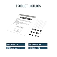 Tecmojo 10-Zoll-Patchpanel mit 12 Ports, leer, geeignet für geschirmte und ungeschirmte Keystone-Modulen-Buchsen, mit rückseitigem Kabelmanagement, Schwarz – Ansicht 6