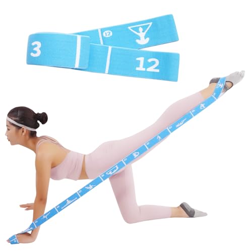 Xensamy Yoga Strap with 12 Loops - Multi-Functional Stretch Band for Pilates Dance Gymnastics Physical Therapy Flexibility & Resistance Training Ballet Latin Workouts