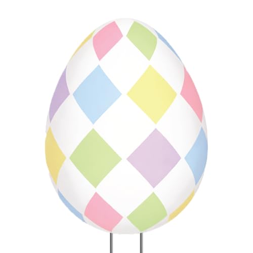 Happy Easter Classic Yard Sign Home Decor Lawn Decoration With Stakes Easter Egg (Diamond)