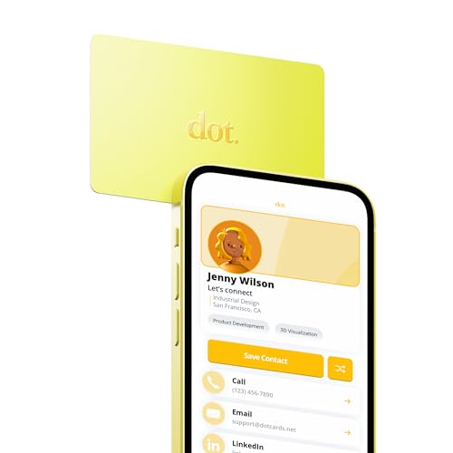 dot. Card - Digital Business Card - Tap to Share - iPhone & Android (Yellow)