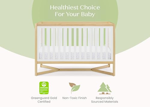 Delta Children Tribeca 4-in-1 Baby Convertible Crib, Bianca White/Natural - image 8