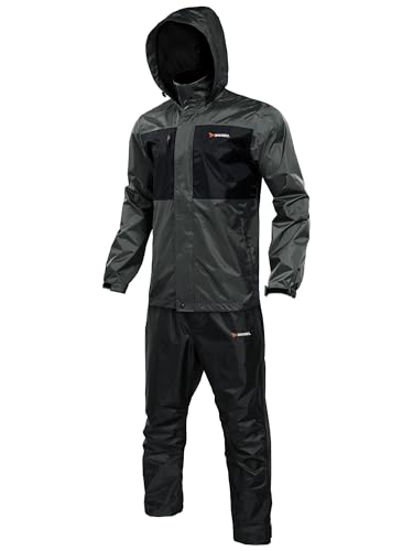 Rodeel Waterproof Fishing Rain Suit for Men (Rain gear Jacket & Trouser Suit) - Thumbnail 5