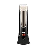 Aparador de Pelos Íntimos Masculino Recarregável USB, IPX7 à Prova d’Água, Display LED, 120min de Uso, 2 Pentes Guia, Trimmer Corporal para Virilha, Axila e Corpo